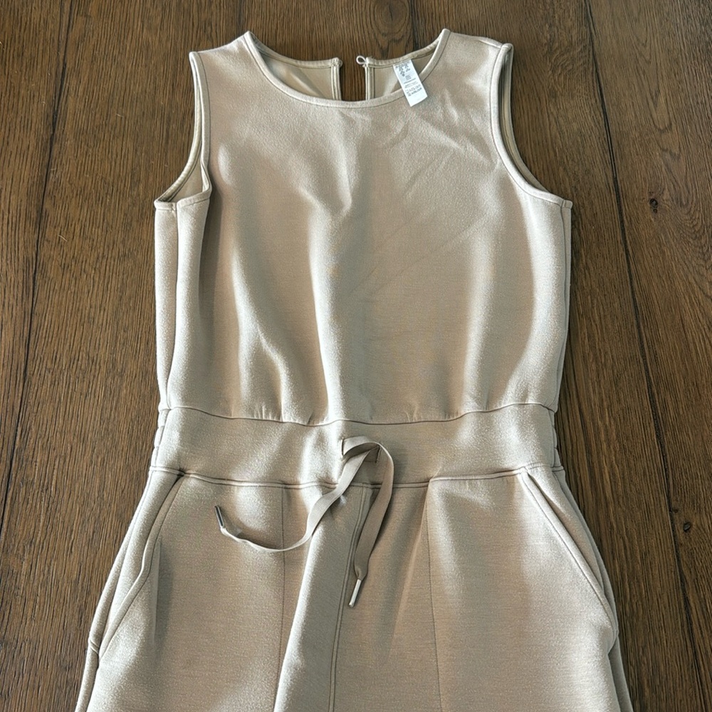 Spanx Air Essentials Sleeveless Jumpsuit in Beige